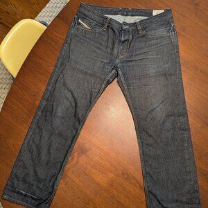 Diesel Viker 0088Z Jeans – W36 L30 Straight Fit Blue Denim, Button Fly